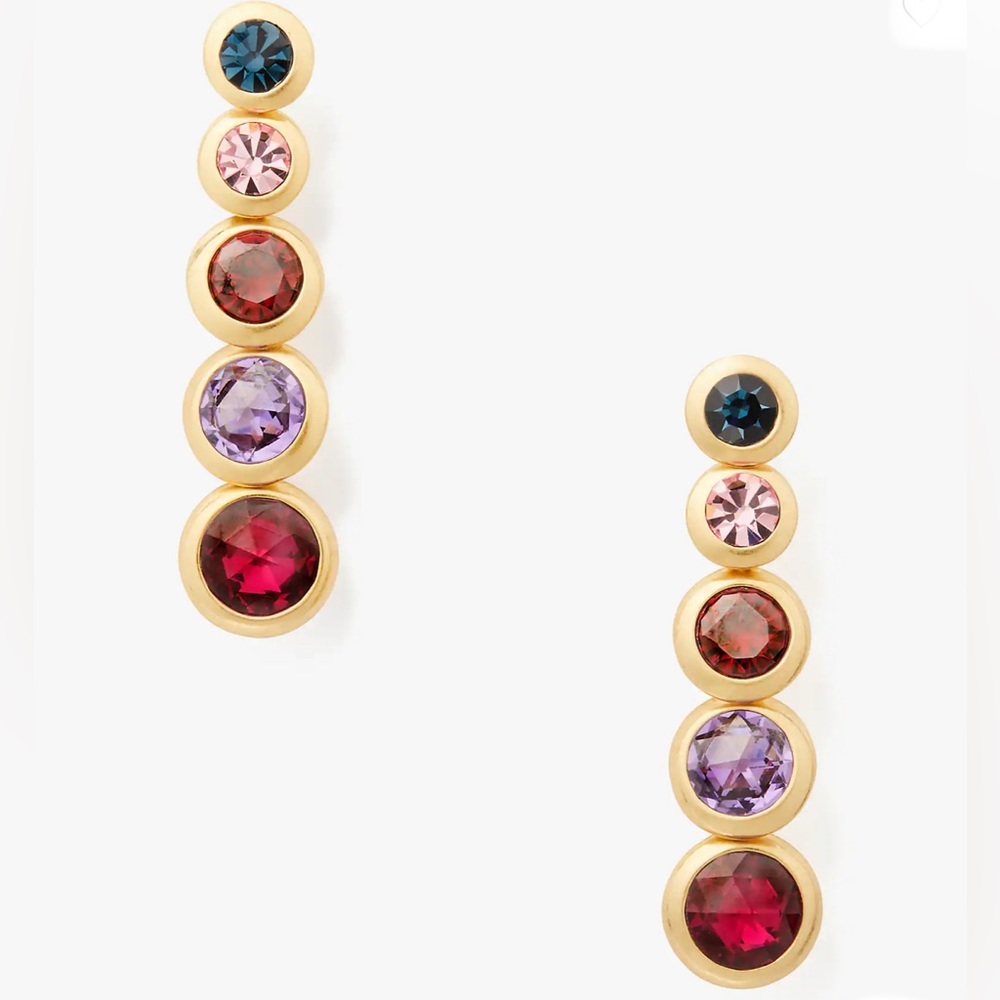 Kate Spade New York On The Dot Linear Multicolor Rhinestone Earrings